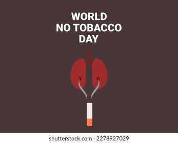 world no tobacco day flat design