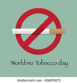 World no tobacco day, flat design vector illustration 31 May,eps10
