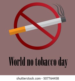 World no tobacco day, flat design vector illustration