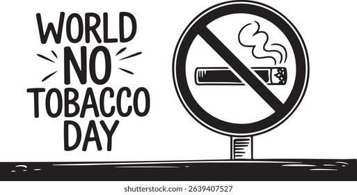 World No Tobacco Day Graphic with No Smoking Sign