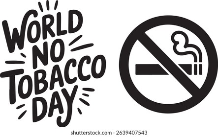 World No Tobacco Day Graphic with No Smoking Sign