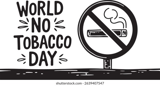 World No Tobacco Day Graphic with No Smoking Sign