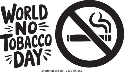 World No Tobacco Day Graphic with No Smoking Sign