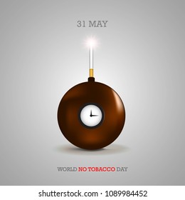 World No Tobacco Day illustration for Concept Stop Smoking and lung disease
