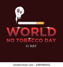 World No Tobacco Day illustration for Concept Stop Smoking and lung disease
