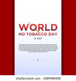World No Tobacco Day illustration for Concept Stop Smoking and lung disease