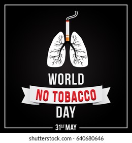 World No Tobacco Day illustration. Awareness poster vector design. 