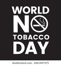 World No Tobacco Day Logo. No Smoking Day Awareness. Poison or cancer of cigarette. Vector. Illustration. Quit Smoking. Lungs cancer. May 31st