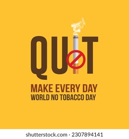 World No Tobacco Day, May 31st, Social Media Design Template Vector, Quit Smoking, Health Awareness Poster