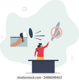 World No Tobacco Day. May campaign banner. Quitting smoking,flat design.illustration with people.