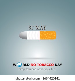 World no tobacco day on May 31, Vector illustration