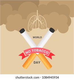 World No Tobacco Day Poster Or Banner Background.