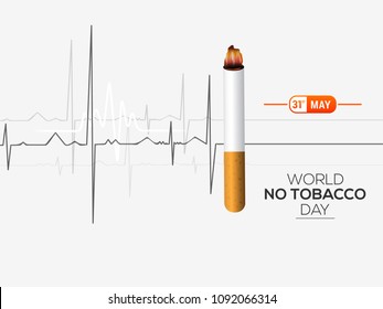 World No Tobacco Day Poster Or Banner Background.