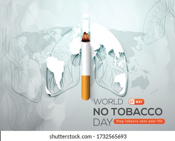 World No Tobacco Day Poster Banner Stock Vector (Royalty Free ...