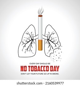 World No Tobacco Day Poster with slogan. 