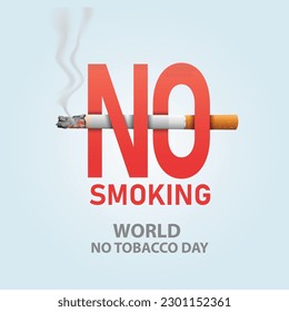 world no tobacco day poster. Consumed cigarettes. abstract vector illustration design