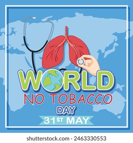 world no tobacco day poster. Consumed cigarettes. abstract vector illustration design. May 31st World No Tobacco Day banner design. Creative design  idea for poster, banner, website. No Smoking Day.