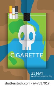 World no tobacco day poster.  May 31.