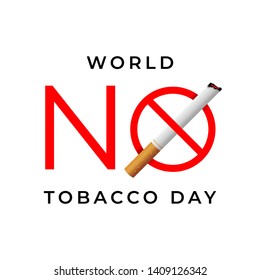 World No Tobacco Day Sign Isolated Stock Vector (Royalty Free ...