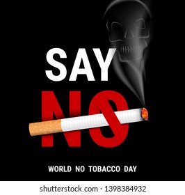 World no tobacco day. No smoking sign