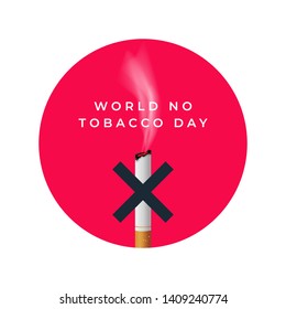 World No Tobacco Day. No Smoking Day isolated on white background.