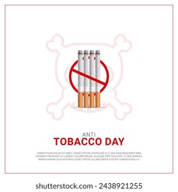 World No Tobacco Day. No Smoking Day Awareness. Stop Smoke Campaign. Vector Illustration.
