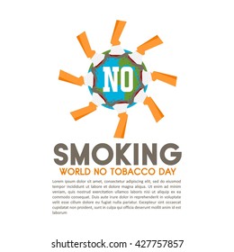 World No Tobacco Day. No Smoking campaign.