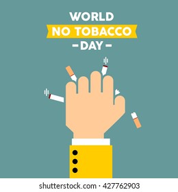 World No Tobacco Day. No Smoking campaign.