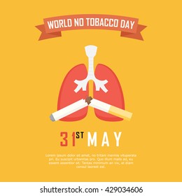 World No Tobacco Day. No Smoking campaign.