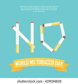 World No Tobacco Day. No Smoking campaign.