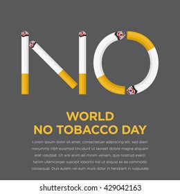 World No Tobacco Day. No Smoking campaign.