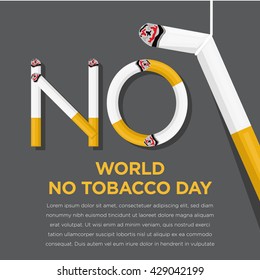 World No Tobacco Day. No Smoking campaign.