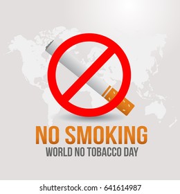 world no tobacco day no smoking logo vector illustration