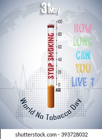 World No Tobacco Day Stop smoking idea concept.vector