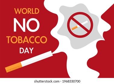 Día Mundial Sin Tabaco. Ilustración vectorial, banner, postal.