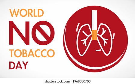 Día Mundial Sin Tabaco. Ilustración vectorial, banner, postal.