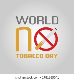 World No Tobacco Day Vector illustration