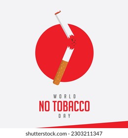 world no tobacco day vector illustration.