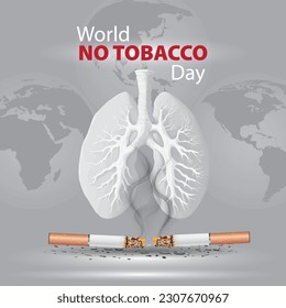 World No Tobacco Day Vector Concept Stop Smoking