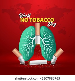 World No Tobacco Day Vector Concept Stop Smoking