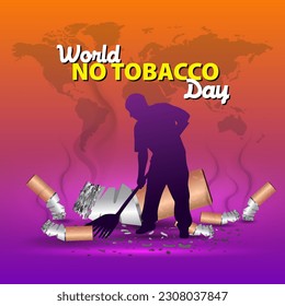 World No Tobacco Day Vector Concept Stop Smoking