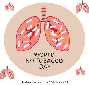 World no tobacco day vector illustration. Good for banner, poster, greeting card, party card, invitation, template, advertising, campaign, and social media.