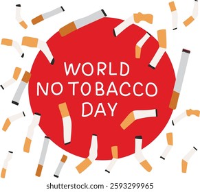 World no tobacco day vector illustration. Good for banner, poster, greeting card, party card, invitation, template, advertising, campaign, and social media.