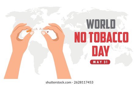 world no tobacco day vector design concept