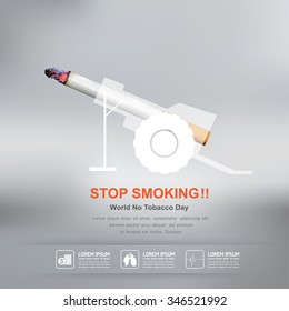 World No Tobacco Day Vector Concept Stop Smoking