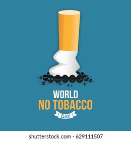 World No Tobacco Day Vector Illustration. Suitable for greeting card, poster and banner.