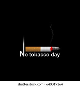 World no tobacco day vector logo. Stop smoking illustration.