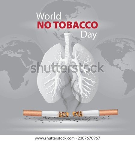 World No Tobacco Day Vector Concept Stop Smoking