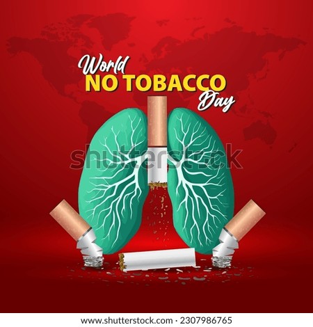World No Tobacco Day Vector Concept Stop Smoking