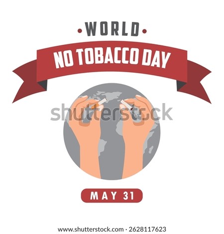 world no tobacco day vector concept design